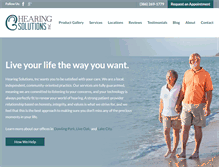 Tablet Screenshot of hearingsolutioninc.com